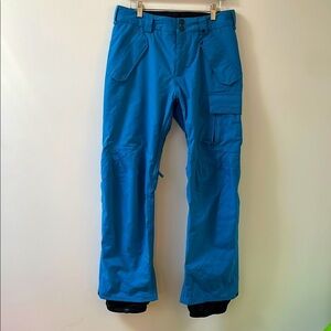 Burton Men's winter ski snowboarding Cargo Pants S Blue relaxed fit waterproof